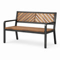 Banco de jardín de madera y metal 120x60x85 cm