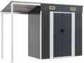 Abrigo de jardim, vidaXL, Gartenhaus, 2 L, aço, madeira, Antracite, para utilização no exterior
