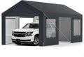 Abrigo para automóvel, COSTWAY, Zeltgarage, 595 × 300cm, 280 cm, 595 × 300 × 280 cm, Cinzento, para utilização no exterior