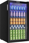 Frigorífico para bebidas, EUHOMY, Getr, 90L, regulável, aço inoxidável, aço, Preto, para uso diário