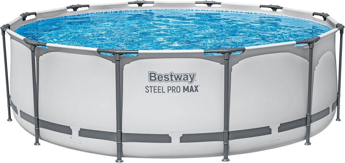 Piscina com estrutura metálica, Bestway, Steel, 100 cm, 366 × 100 cm, 9.159 l, 640 cm, 132 cm, aço, madeira, Mehrfarbig, para utilização no exterior