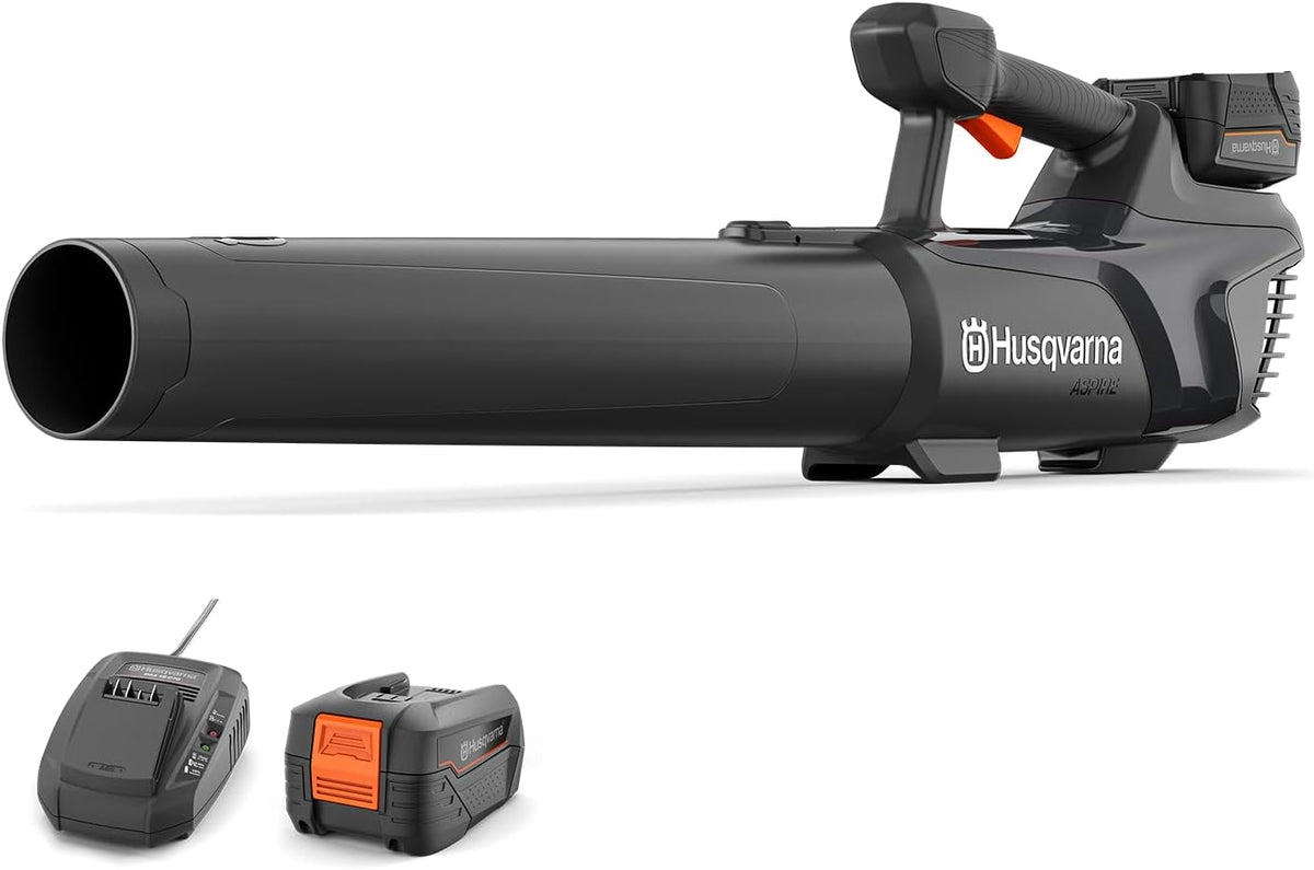 Soprador de folhas, Husqvarna, B8X-P4A, 18V, com bateria, sem bateria, com carregador, Mehrfarbig, para utilização no exterior