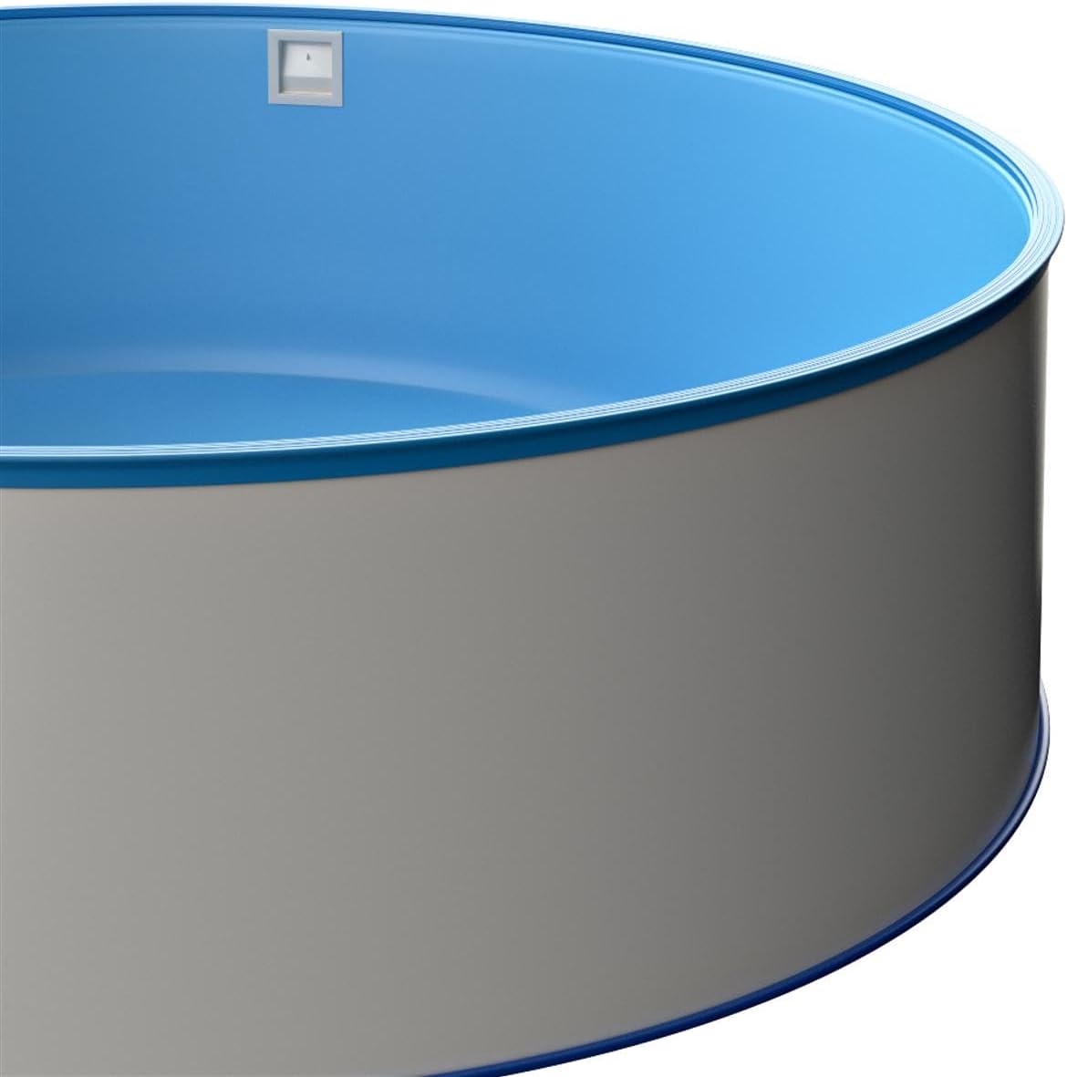 Piscina com estrutura metálica, POWERHAUS24, 3,50 × 1,20 m, aço inoxidável, aço, Azul, para utilização no exterior