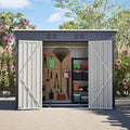 Abrigo de jardim, Su & Chan Legence, Metall, 242 × 126 × 182 cm, 182 cm, com rodas, aço, metal, Cinzento, para utilização no exterior