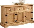 Aparador, IDIMEX, Anrichte, 50 cm, 32,5 cm, 45 cm, 154 × 88 × 50 cm, 37,5 × 12,0 × 32,5 cm, com gavetas, com portas, madeira, Natural, para uso diário