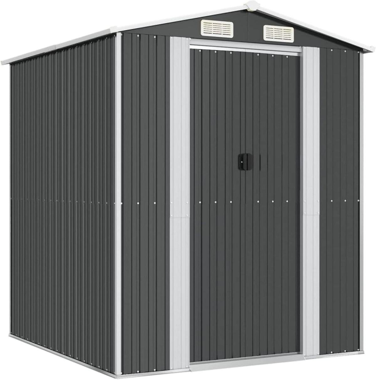 Abrigo de jardim, Keketa, 192 × 191 × 223 cm, aço, Antracite, para utilização no exterior