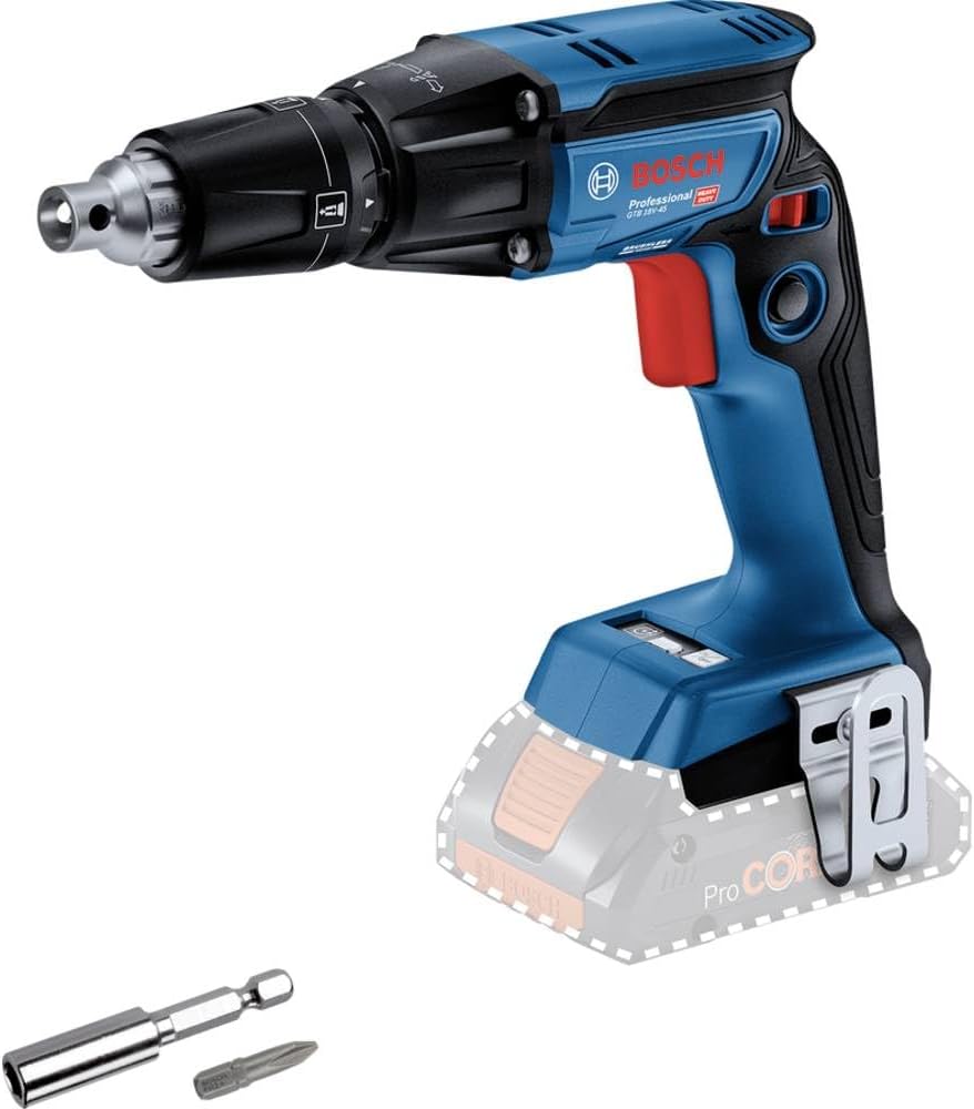 Berbequim aparafusador, Bosch Professional, 18V-45, 18V, 1 kg, com bateria, sem bateria, com carregador, aço, Mehrfarbig, para trabalhos de manutenção