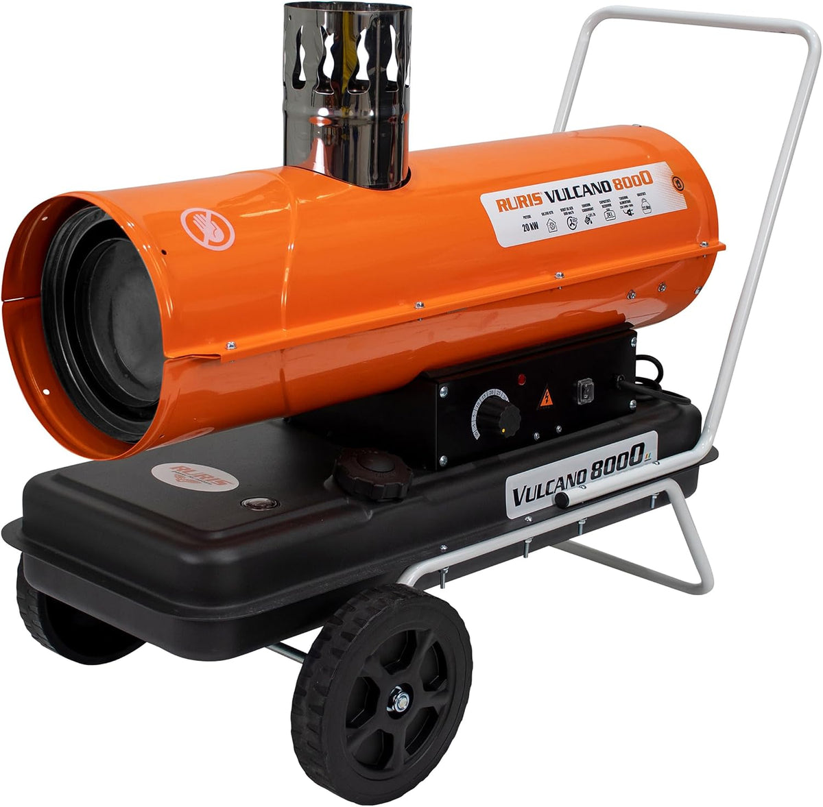 Aquecedor, RURIS POWER FOR NATURE, IPX4, 20 kW, 24 L, 2 l/h, aço inoxidável, aço, Prateado, para uso diário