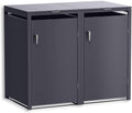 Abrigo para contentores, Metzler, 240L, 80,00 cm, 75,00 kg, 136,00 × 116,30 × 80,00 cm, aço, Mehrfarbig, para utilização no exterior