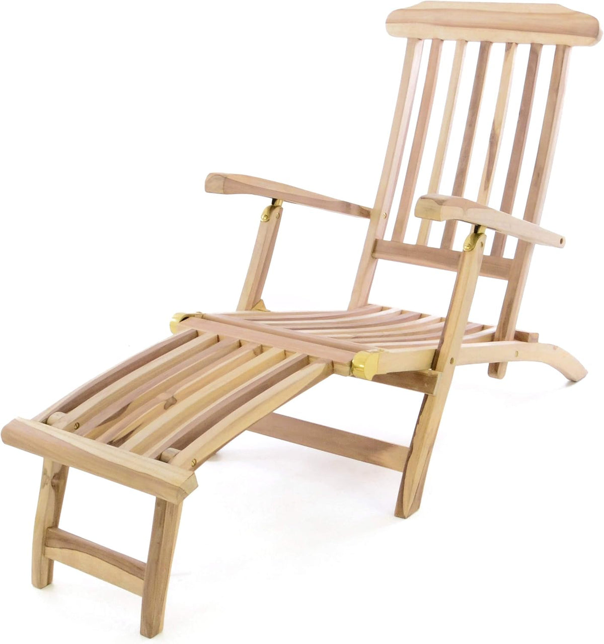 Espreguiçadeira, Divero, Liegestuhl, 1,90 cm, dobrável, regulável, madeira, Natural, para uso diário