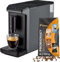 Máquina de café automática, Tchibo, Kaffeevollautomat, 16cm, 30,5 cm, 40 cm, 1,1 L, 150g, aço inoxidável, aço, Cinzento, para a cozinha