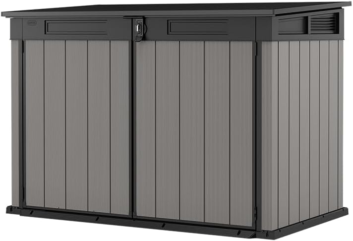 Abrigo para contentores, Keter, 2020l, 109 cm, 240l, 360l, resistente à água, com rodas, plástico, Mehrfarbig, para utilização no exterior