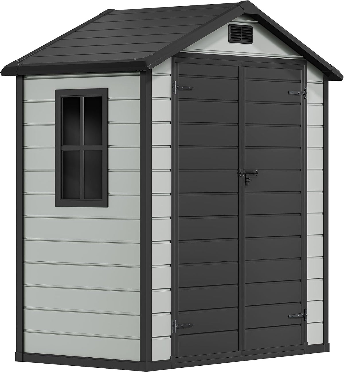 Abrigo de jardim, YITAHOME, Kunststoff, 189 × 104cm, 220 cm, 182 × 103 × 220 cm, resistente à água, plástico, Preto, para utilização no exterior