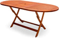 Mesa de jantar, CASARIA, Gartentisch, 160 × 85cm, 80kg, dobrável, madeira, Natural, para uso diário
